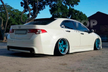 ТЮНИНГ ХОНДА АККОРД 8 / ACURA TSX (2007 - 2015) КОМПЛЕКТ ПОРОГОВ МЮГЕН АБС ПЛАСТИК / ПОД ОКРАСКУ / КРЕПЛЕНИЯ В КОМПЛЕКТЕ