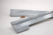 Накладки Warrior на пороги — Тюнинг Хендай Тибурон, Купэ  Стеклопластик / Под окраску / Требуется подгонка