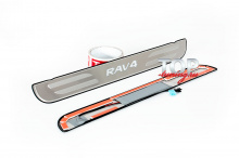 LED накладки на пороги на Toyota RAV4 3