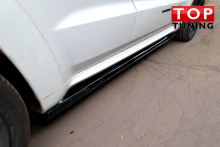 СТАЙЛИНГ ДЖИП ГРАНД ЧЕРОКИ (WK2 SRT) 2013+ ЭЛЕРОНЫ (СПЛИТТЕРЫ) ПОРОГОВ