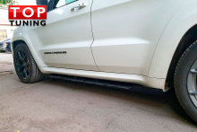 9457 Накладки под пороги SRT на Jeep Grand Cherokee WK2
