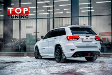 ТЮНИНГ ДЖИП ГРАНД ЧЕРОКИ (WK2 SRT) 2013+ ДИФФУЗОР НА ЗАДНИЙ БАМПЕР SRT (TRACKHAWK)