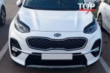 ТЮНИНГ КИА СПОРТЕЙДЖ 4 (2018+) РЕСНИЧКИ ADVANCE НА ФАРЫ ПАРА / АБС ПЛАСТИК / ПОД ОКРАСКУ