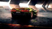 Мы предположили, что это, скорее всего, стало причиной появления Lamborghini Sian Roadster, его первого серийного гибридного родстера. На новом тизер-изображении с веб-сайта Lamborghini видно половину задней части автомобиля, горящие задние фонари и 