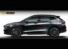 В видео дизайнер объясняет, что боковой профиль визуализированного Sportage черпает вдохновение от новом Hyundai Tucson и использует агрессивные линии и геометрические формы для придания автомобилю формы.
