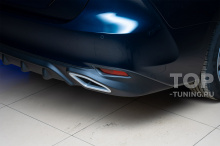 Накладка на задний бампер с имитацией выхлопа - обвес Consul Sport - Тюнинг Тойота Камри 70