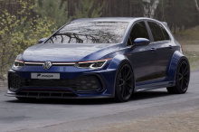 Prior Design также добавил немного собственной графики по бокам, и, к счастью, она не слишком вычурна. Наряду с более крупными колесами (которые на самом деле выглядят намного лучше, чем стандартные диски GTI), общий вид определенно заставит вас заме