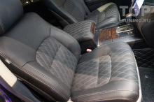 Пассажирское кресло (экокожа, перфорация, строчка ромбом) для Тойота Лэнд Крузер 200 (2007-2010)