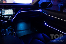 LED тюнинг интерьера в Toyota Camry XV70 под ключ в Top Tuning Москва