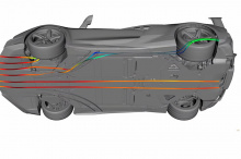 Отличным примером является днище автомобиля с каналами для выталкивания воздуха из-под него и вдоль колес. Это создает почти подобную F1 систему прижимной силы. По словам Бенниона, Z06 с пакетом Z07 будет развивать прижимную силу 332 кг на скорости 3