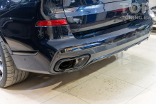 Дооснащение для BMW X7 G07. Диффузор, юбка, пороги, решетка, спойлер и крышки зеркал из натурального карбона под ключ в Top Tuning