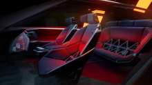 Конечно, это концепт-кар, призванный пробуждать воображение, в нем есть некоторые эксцентричные особенности, такие как огромные задние двери в виде крыла чайки, хотя они напоминают нам соколиные двери на Tesla Model X.