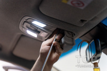 107735 Замена светодиодных ламп в салоне Hyundai Santa Fe IV поколения