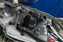 Тюнинг оптики, установка анатомичного спортивного руля Ego Skill, полировка и керамика кузова Toyota Camry 40