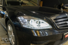 Замена ксенона на Bi LED – тюнинг оптики Mercedes Benz W221