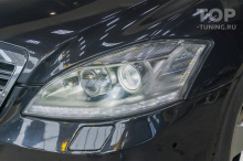 Замена ксенона на Bi LED – тюнинг оптики Mercedes Benz W221