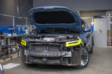 Установка сетки-фильтра в бампер Войя Фри 1 – защита радиатора на заказ