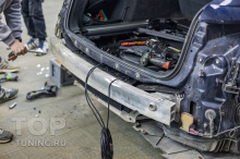 Установка системы электронного выхлопа Engine Vox для Audi A6 C8 в Топ Тюнинг