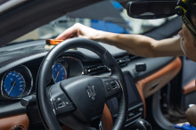 110281 Тюнинг + полировка + оклейка передней оптики Maserati Quattroporte 2017