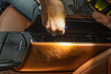 Тюнинг + полировка + оклейка передней оптики Maserati Quattroporte 2017