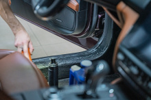 Тюнинг + полировка + оклейка передней оптики Maserati Quattroporte 2017