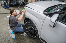 Оклейка зоны риска нового Hyundai Santa Fe 2023+ против сколов и царапин на ЛКП