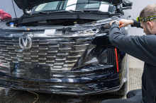 Оклейка зоны риска + тонировка задней полусферы Changan UNI-S 