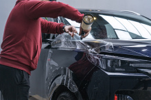 Оклейка зоны риска + тонировка задней полусферы Changan UNI-S 