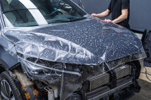 Оклейка кузова сатиновой пленкой, шумоизоляция для нового BYD Tang