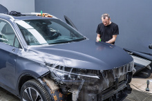 111204 Оклейка кузова сатиновой пленкой, шумоизоляция для нового BYD Tang