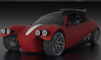 Напечатанный на принтере электро-кар