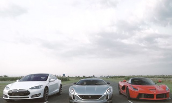 Хорватский гиперкар обгоняет Ferrari LaFerrari и Model S P90D