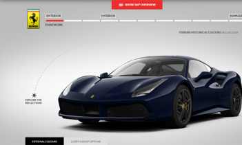 Ferrari запустил интернет-конфигуратор 488 GTB