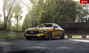 Золотой Mercedes-Benz S500 Coupe на дисках Zito