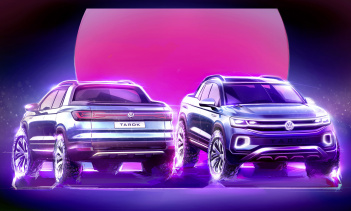 Volkswagen с гордостью демонстрирует Tarok Concept на Международном автосалоне в Сан-Паулу.