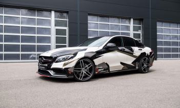 Новый даунпайп завершает комплектацию обновленной выхлопной системы. Чтобы справиться с впечатляющим увеличением производительности, G-Power усилил стандартную трансмиссию C 63.