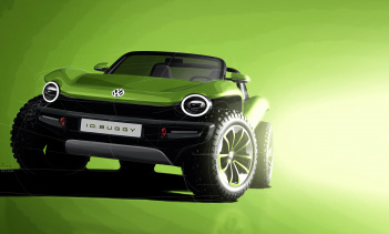 Так же, как классические модели, ID. BUGGY не получает решетку радиатора, но он все еще мгновенно узнаваем как модель Volkswagen. Машина поставляется с приподнятым капотом, крыльями и хвостовой частью, которые намекают на его внедорожные качества, а 
