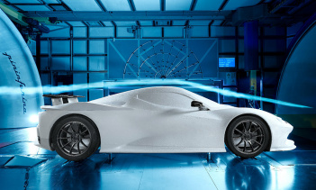 Гиперкар Battista проходит испытания в аэродинамической трубе!