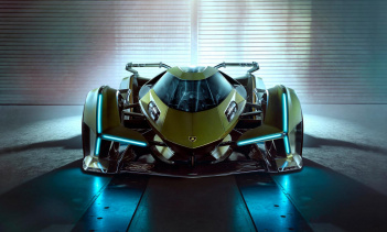 Вес Lamborghini Lambo V12 Vision Gran Turismo составляет всего 819 кг, 1 лошадиная сила на каждый килограмм веса. Стиль истребителя явно помогает в этом! Внутри встроен голографический дисплей.