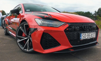 Интересно, что, когда RS7 соперничает с RS6 предыдущего поколения - который, вероятно, тоже модифицирован – он стартует просто блестяще, хотя первоначальный разрыв также частично является результатом плохого времени реакции от пилота RS7. Тем не мене