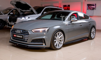 Тюнинг Ауди А5 - обвес Maxton (элерон, сплиттеры под пороги, диффузор заднего бампера)