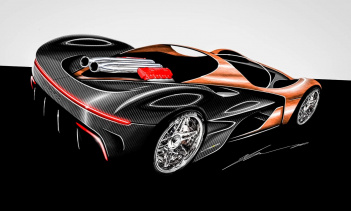 Двигатель будет иметь гоночные головки Хиггинса с мостом из сплава заготовок, связывающим два блока вместе, и пластиной на задней панели для крепления индивидуальной раздаточной коробки. Задача этой раздаточной коробки - направлять крутящий момент от