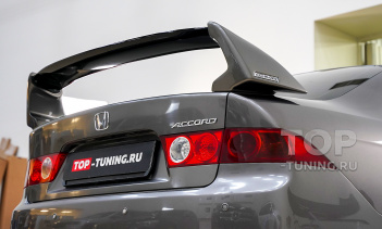 Тюнинг Аккорд 7. Окрашивание антикрыла Мюген в два цвета и монтаж 