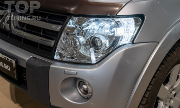 Ходовые огни в фары Mitsubishi Pajero 4