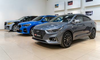 106585 Установка лип спойлера на Hyundai Solaris 2