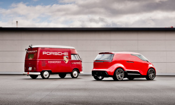 На передних снимках видна типичная для Porsche передняя часть, но задняя часть имеет особенно округлую форму, похожую на нос Panamera, хотя выдающийся диффузор совсем не похож на современные дорожные автомобили Porsche.