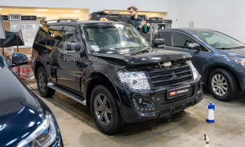 107236 Защита фар и ударной зоны крыши Pajero 4 Final Edition