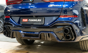 Тюнинг-апгрейд штатной внешности заднего бампера BMW X6 M 50d