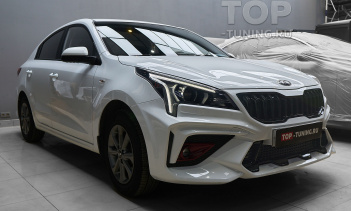 Установка тюнинг-бамперов на Kia Rio 4 в рестайлинге