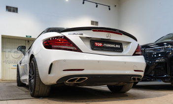 Монтаж лип-спойлера на крышку багажника Мерседес SLC под ключ